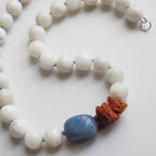 Collana Nodini pietra di luna bianca