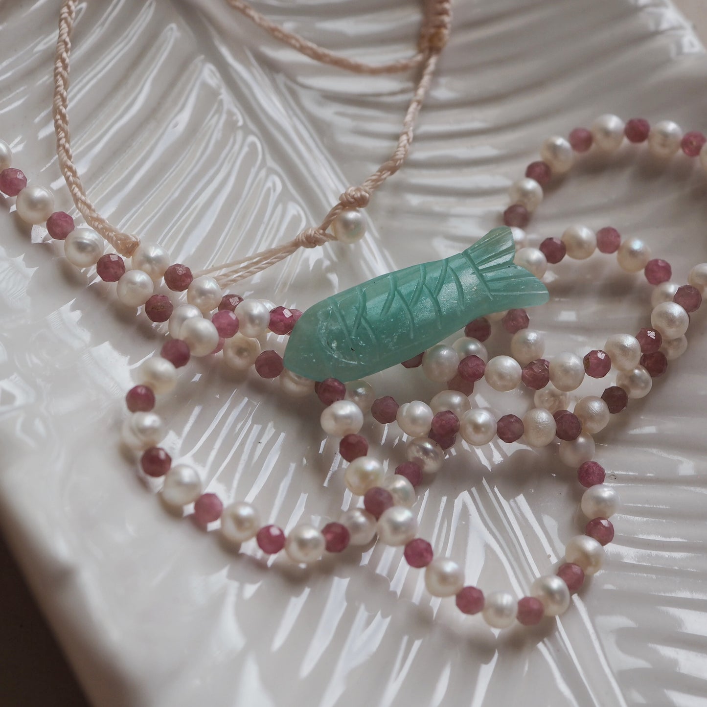 Collana Pesciolina perle amazzonite