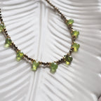 Collana Goccioline Ematite Peridoto