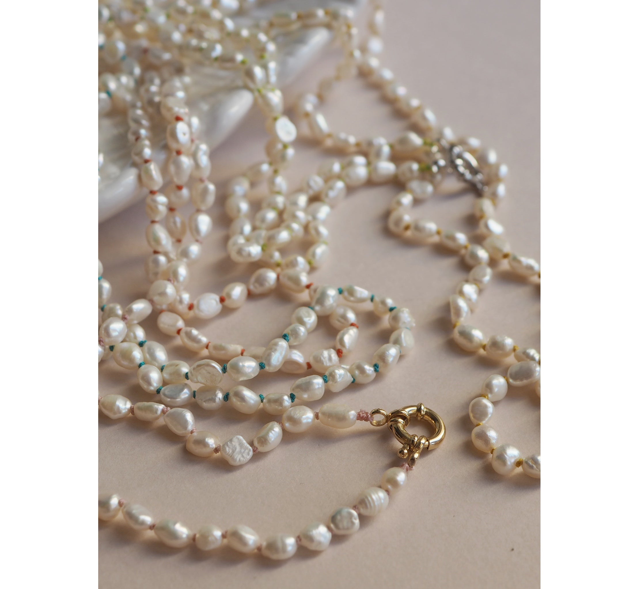 Collana Nodini Perle