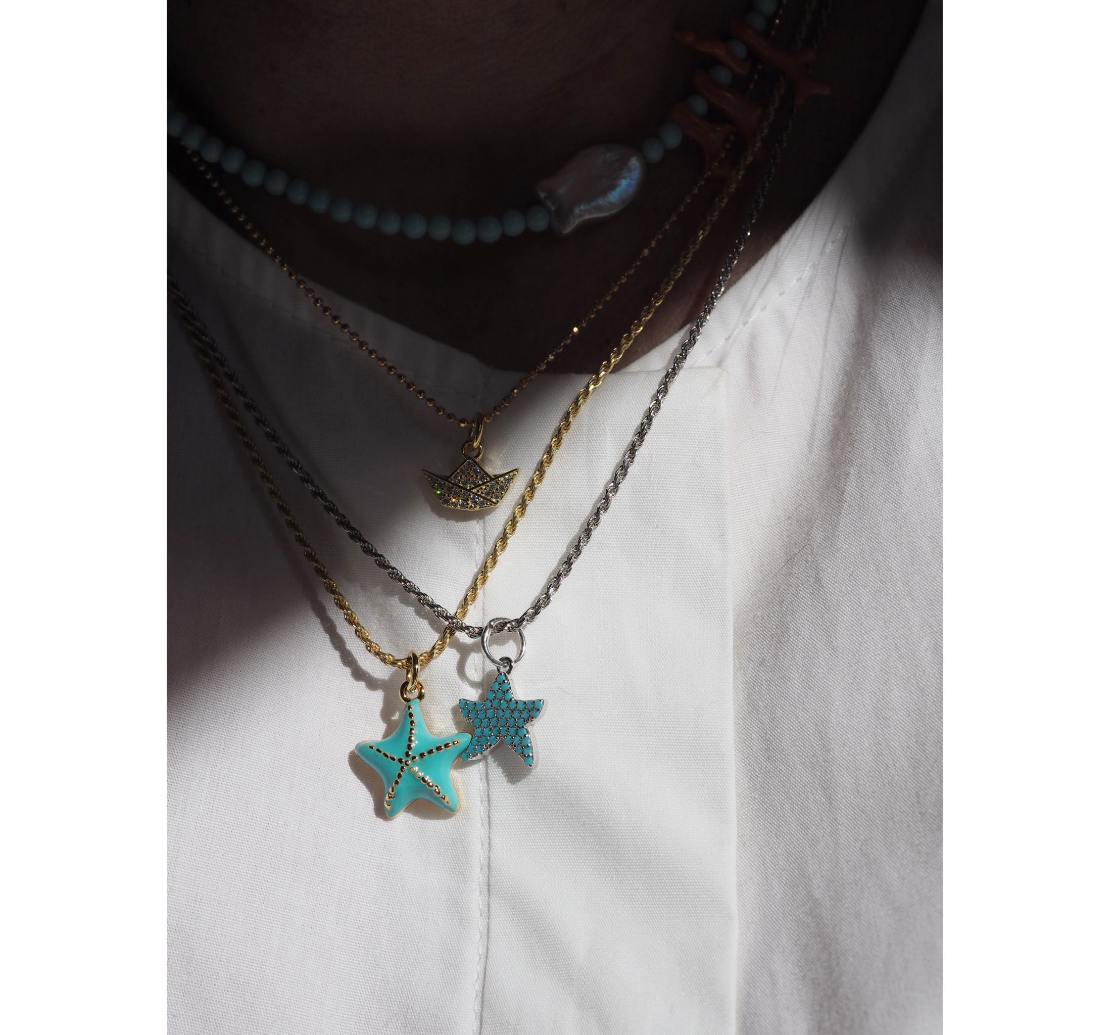 Charm Stella Marina smaltata