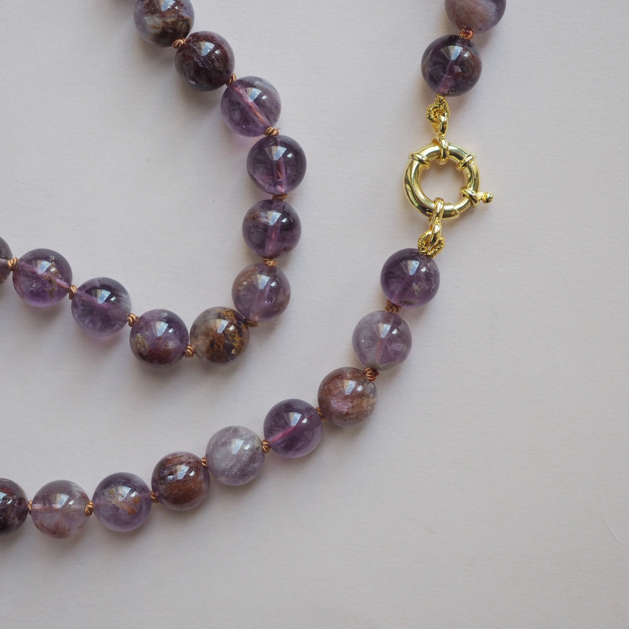 Collana Nodini Ametista Ematoide