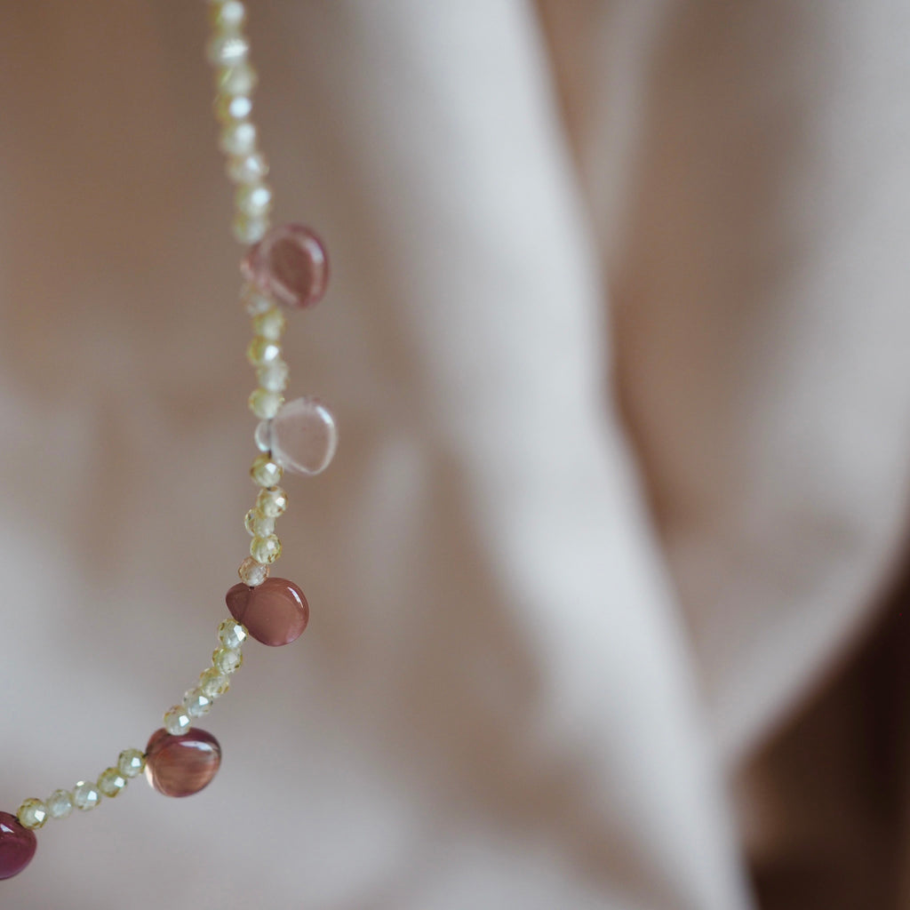 Collana Goccioline Bagliore d'Ambra