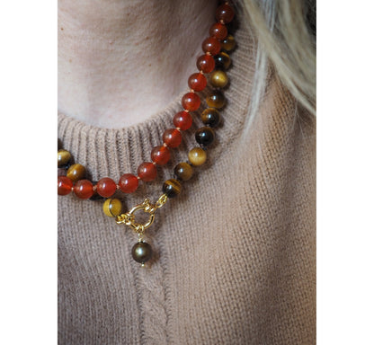 Collana Nodini occhio di tigre