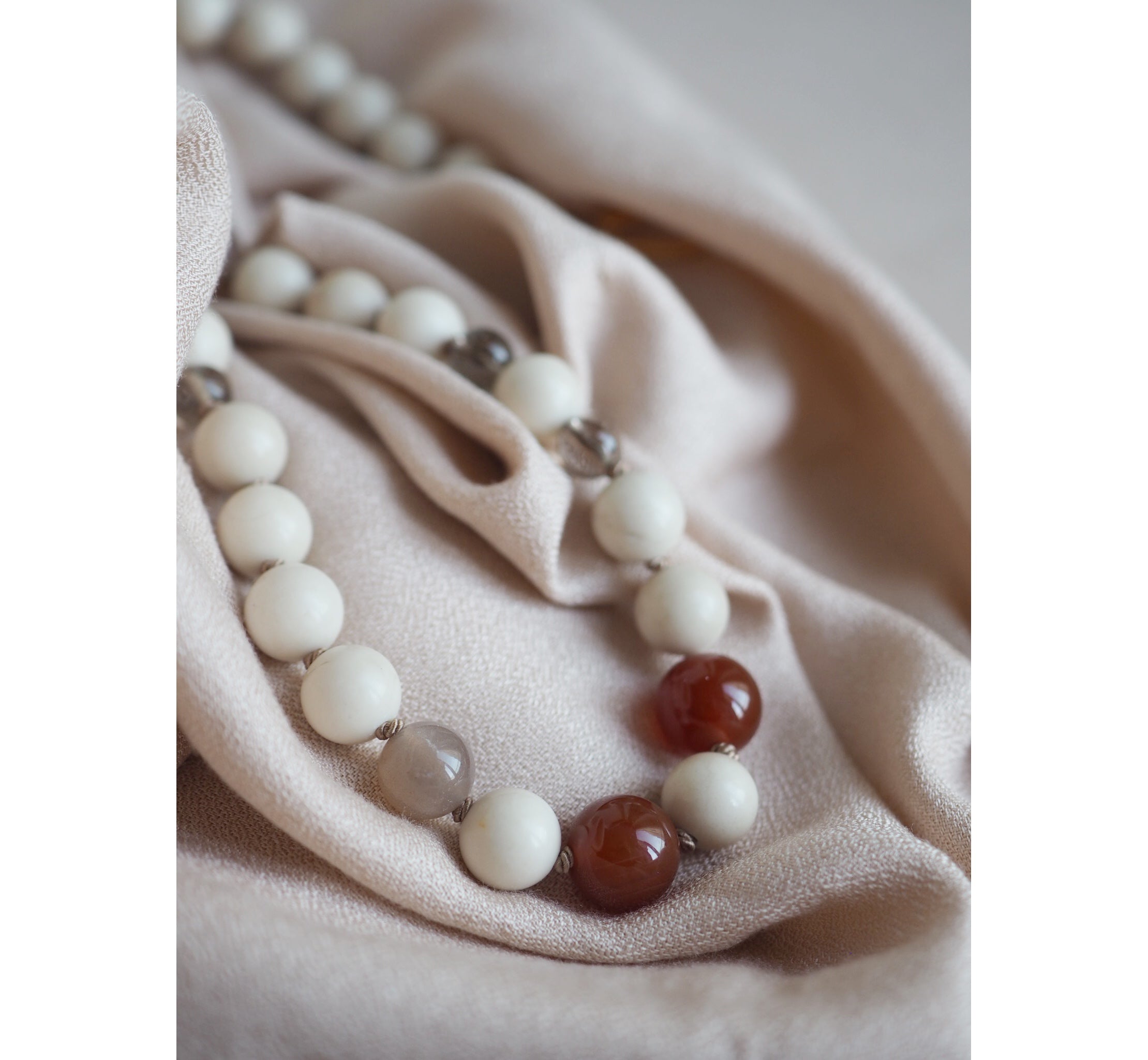 Collana Nodini Diaspro fossile