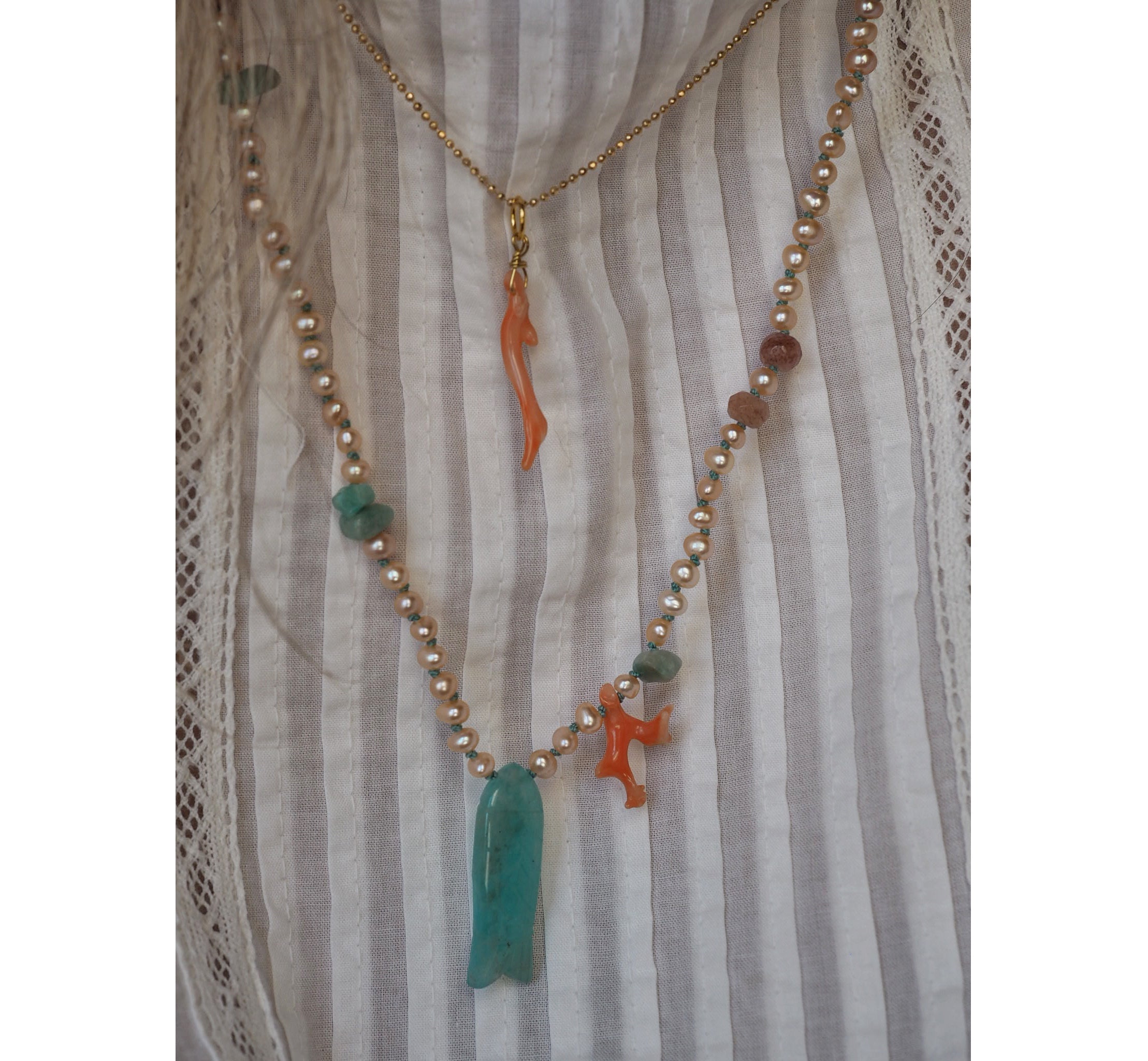 Collana Pesciolina Amazzonite