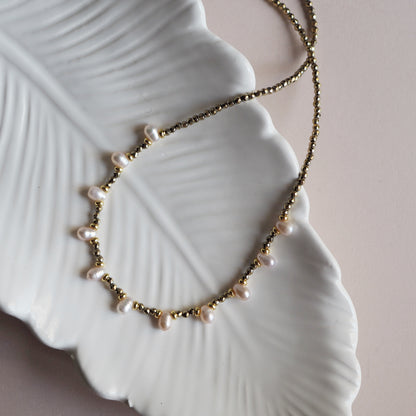 Collana Goccioline Perla Bianca