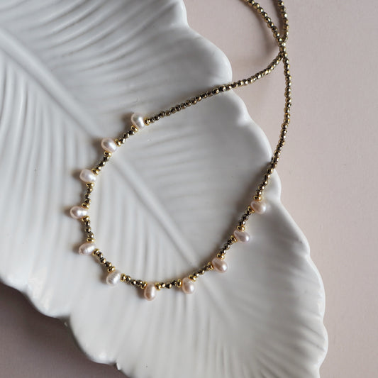 Collana Goccioline Perla Bianca