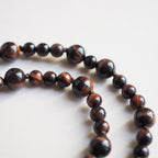 Collana Mini Nodini Occhio di tigre Rosso