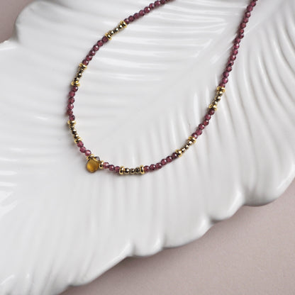 Collana Monogocciolina Granato