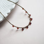 Collana Goccioline Ematite Granato