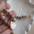 Collana Nodini Kunzite Perla