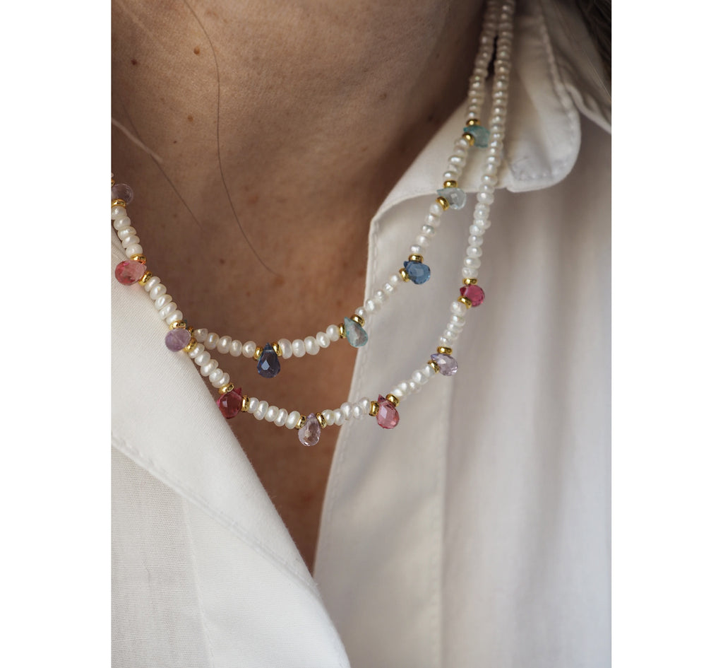 Collana Goccioline perle Cielo