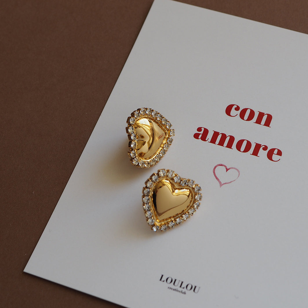 Orecchini Cuori Gold