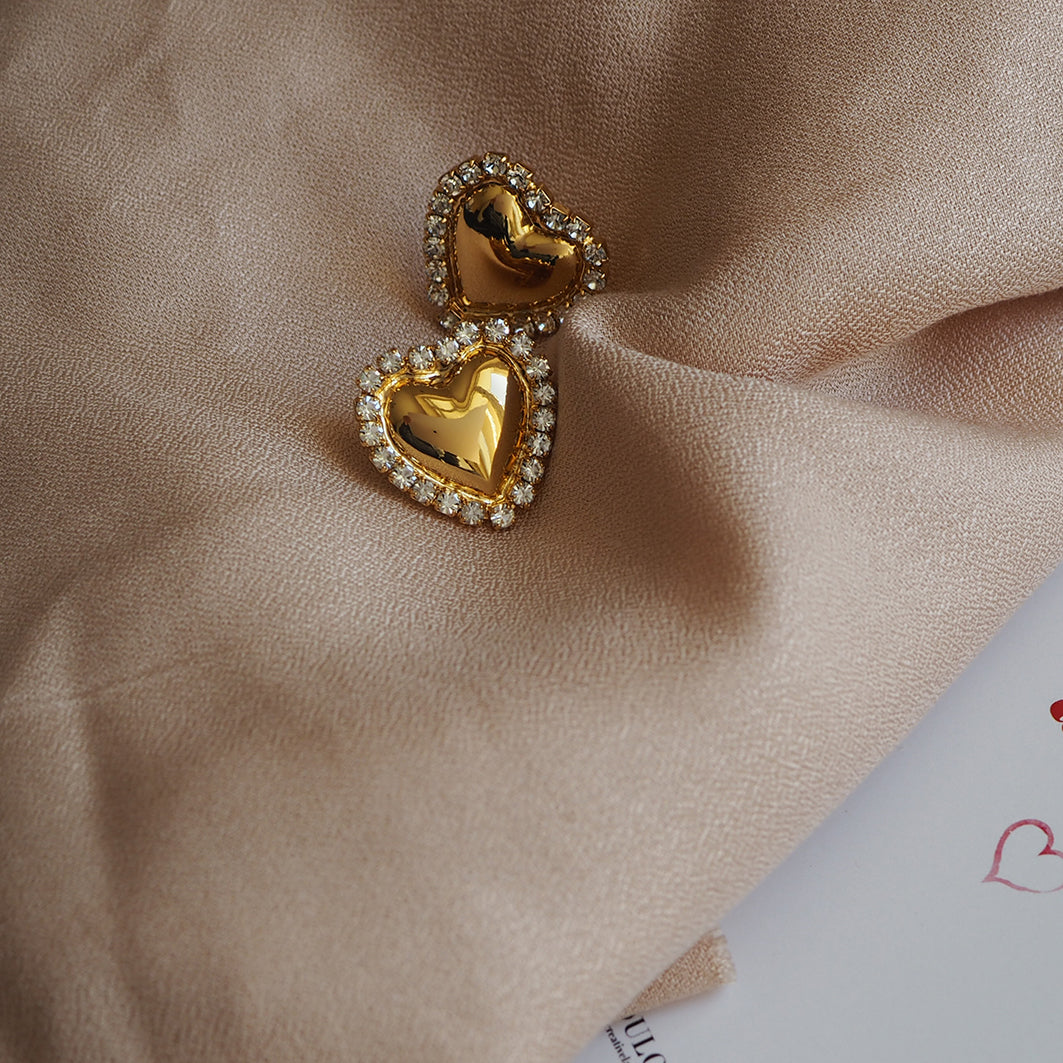 Orecchini Cuori Gold