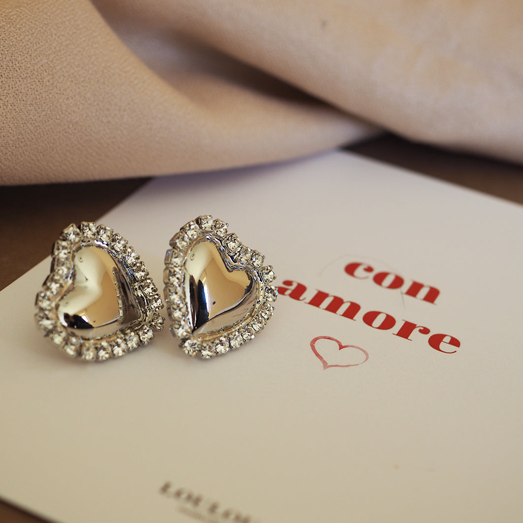 Orecchini Cuori Silver