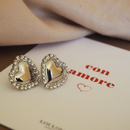 Orecchini Cuori Silver