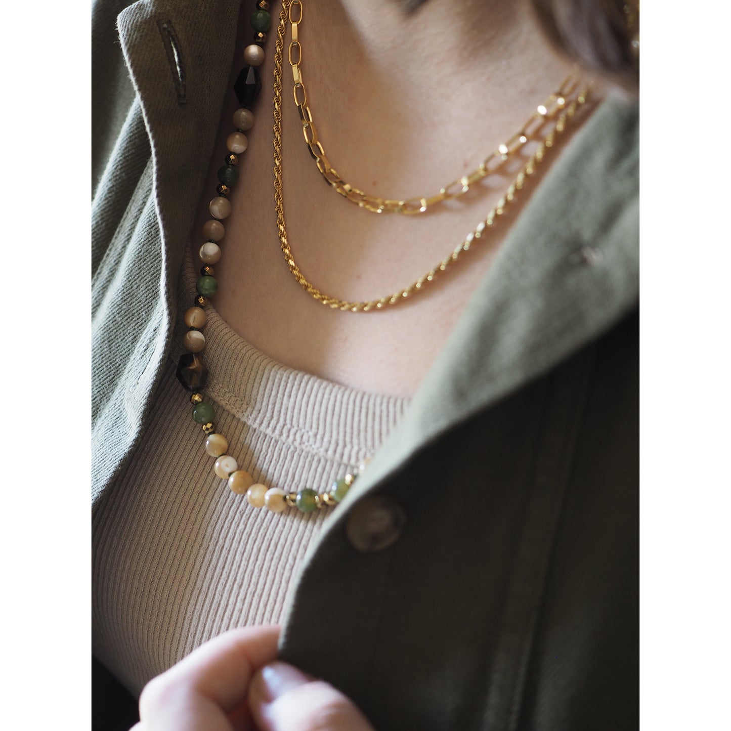 Collana Nodini madreperla birmana