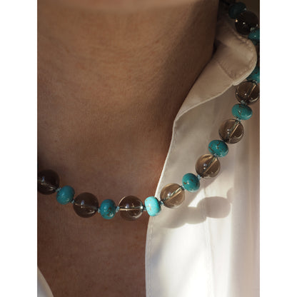 Collana Nodini Fumè turchese