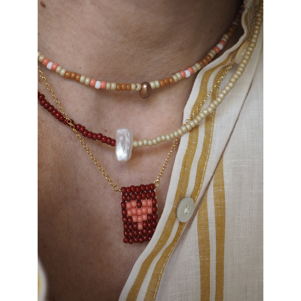 Chocker Perla Goccia Bronzo