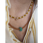 Chocker Perla Goccia Bronzo
