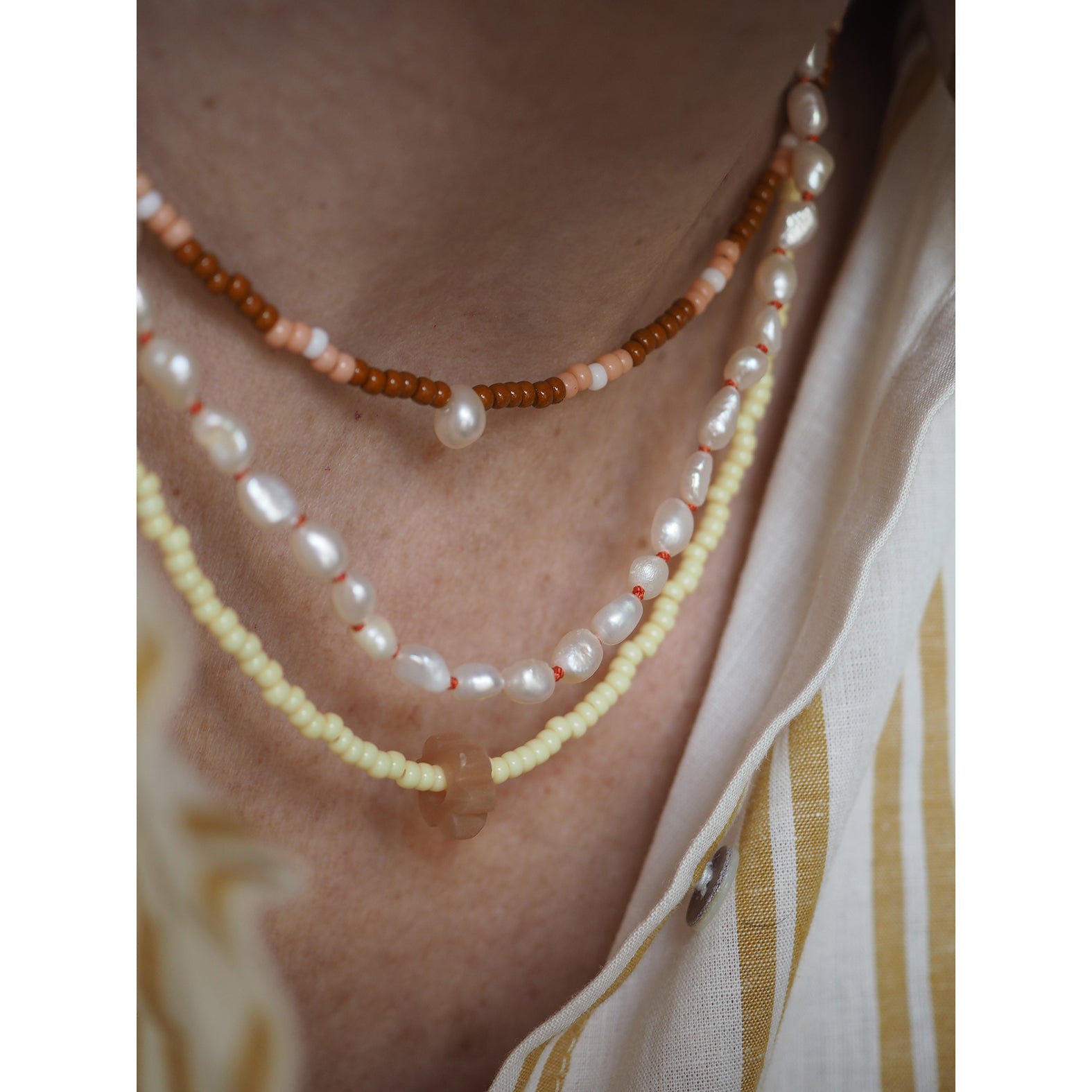 Chocker Perla Goccia Naturale