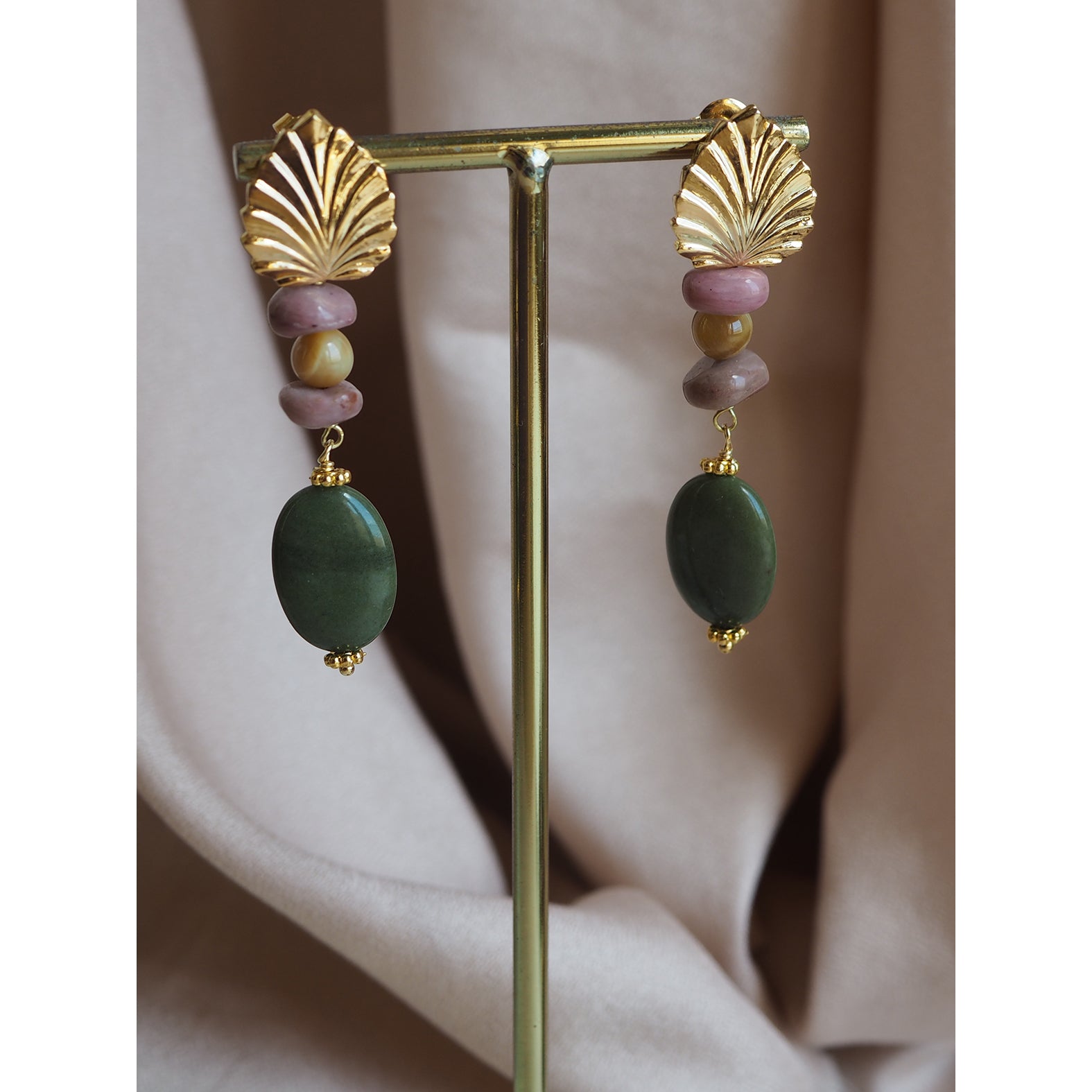 Orecchini Giada Ovale