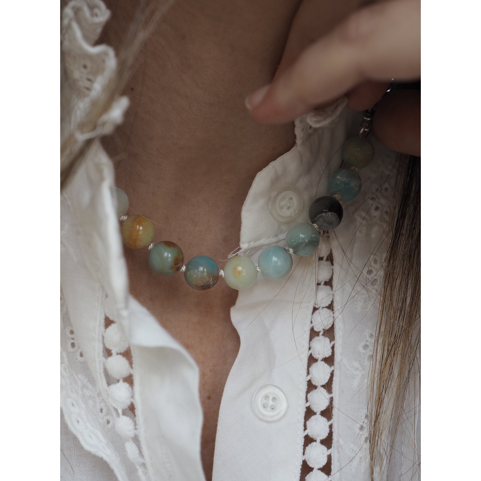 Collana Nodini amazzonite