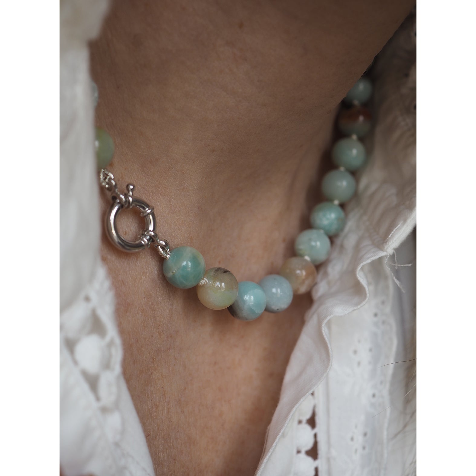 Collana Nodini amazzonite
