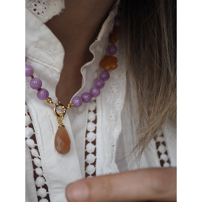 Collana Nodini Fiori arancio
