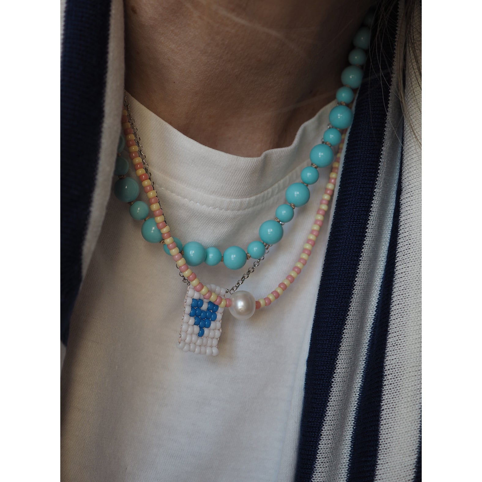 Collana PoP Righette Perla