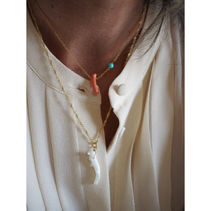 Collana Ondina corallo bianco