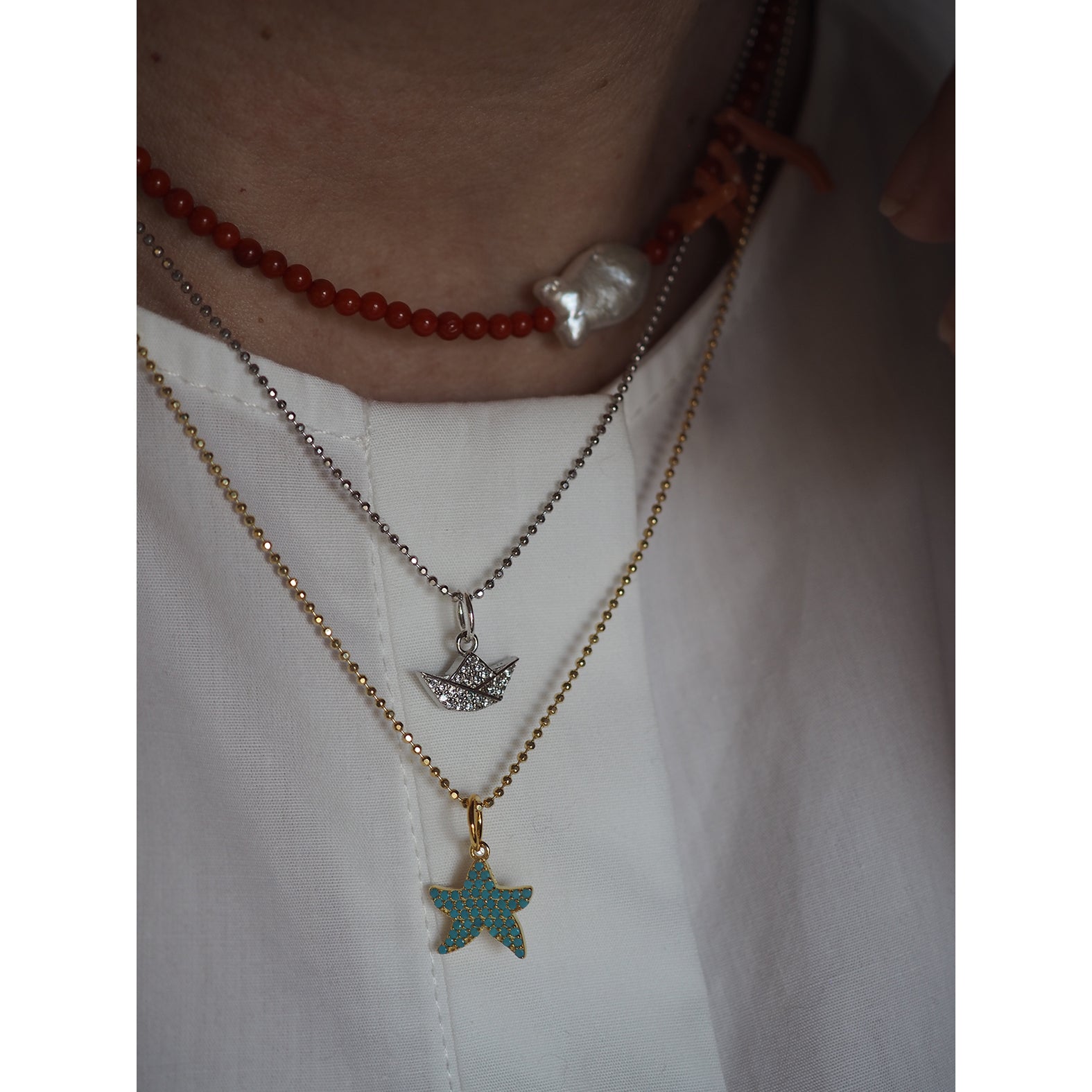 Charm Barchetta zirconi