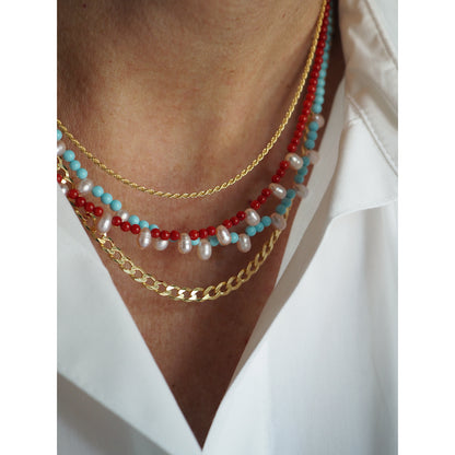 Collana Ischia corallo