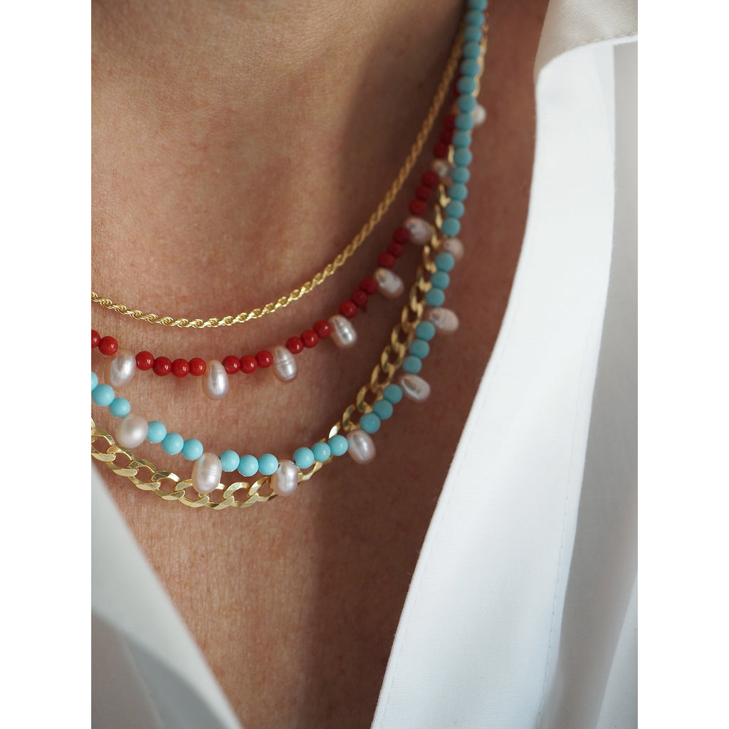 Collana Ischia corallo
