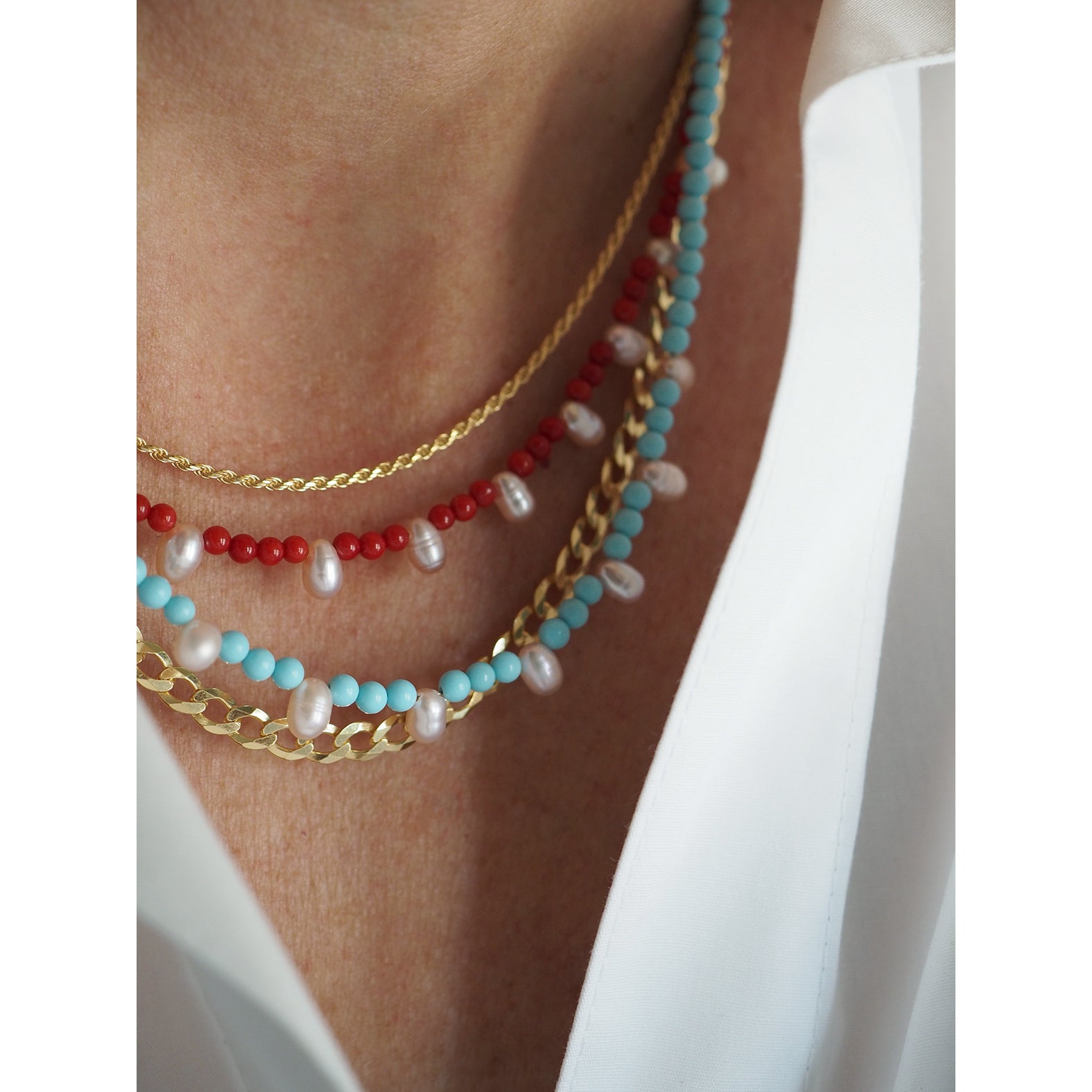 Collana Ischia corallo