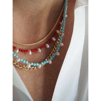 Collana Ischia corallo