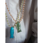 Collana Pesciolina Perle turchese