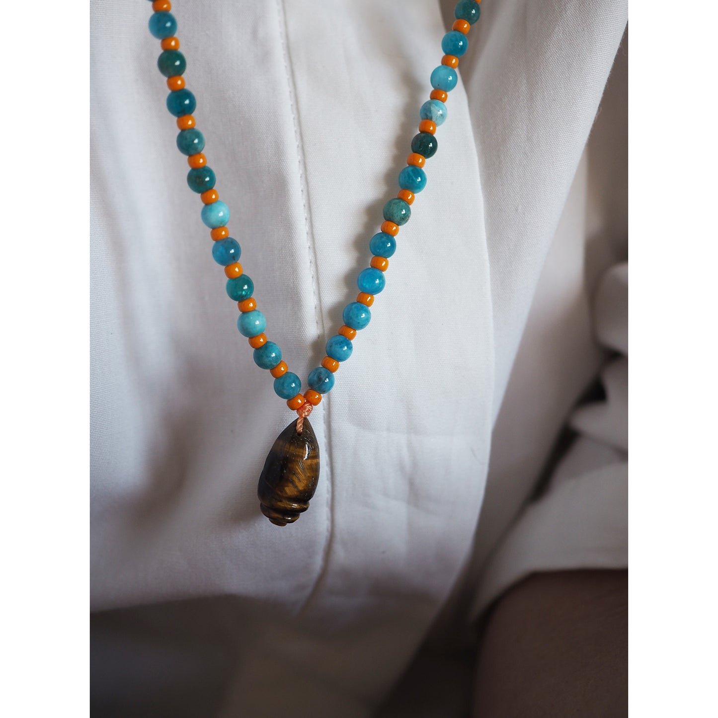 Collana Shellina Occhio tigre