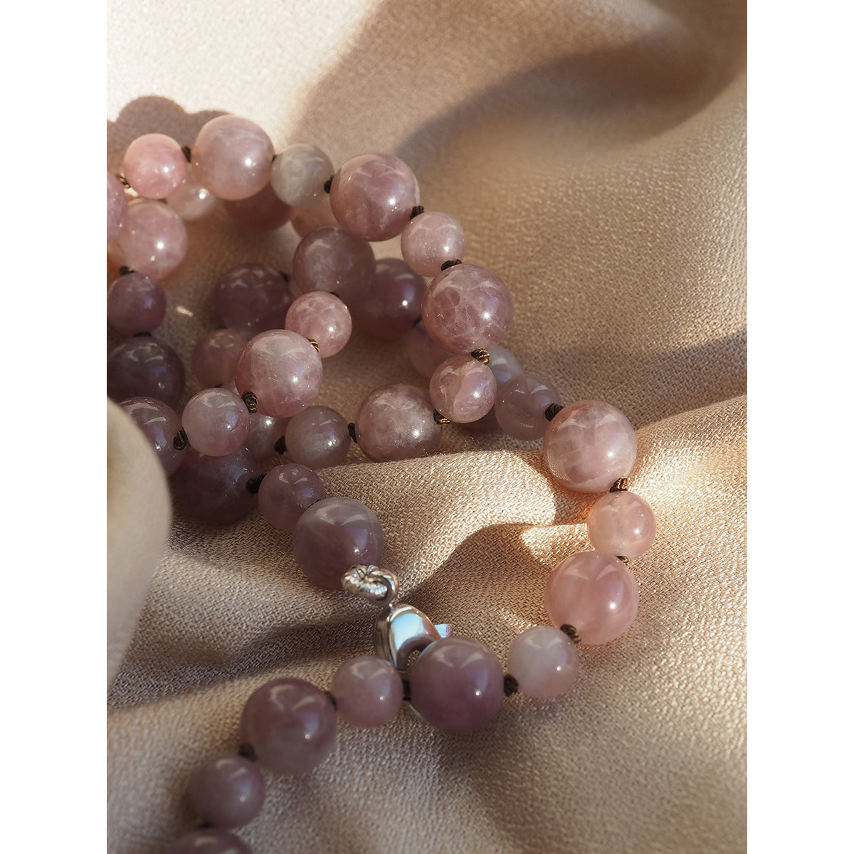 Collana MiniNodini quarzo rosa