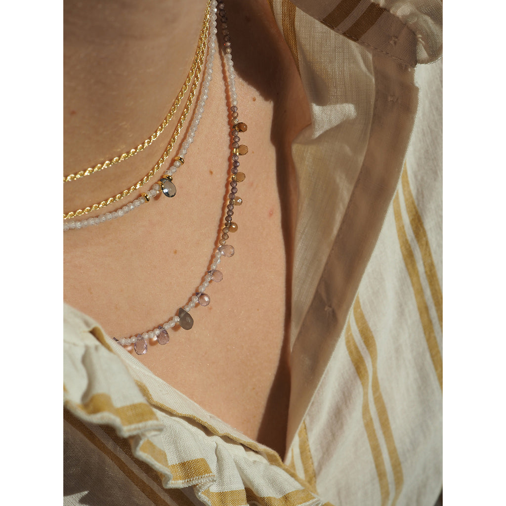 Collana Goccioline Nebbia dorata