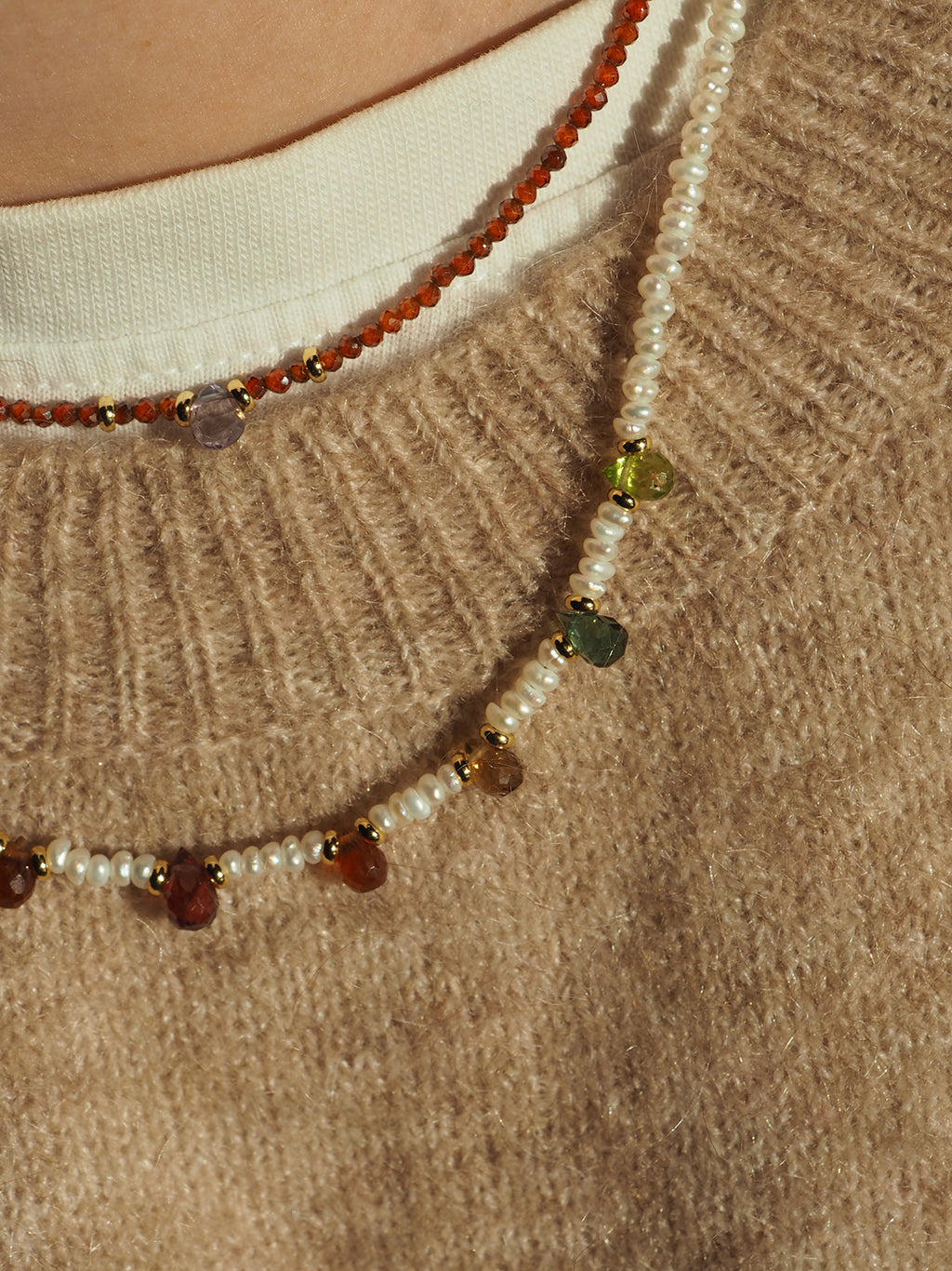 Collana Goccioline Perle Autunno