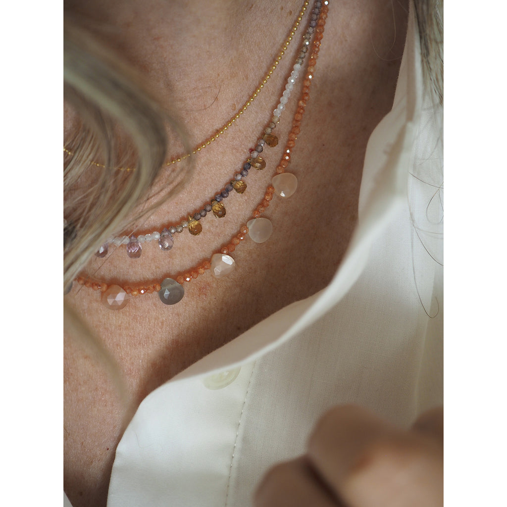 Collana Goccioline Nebbia dorata