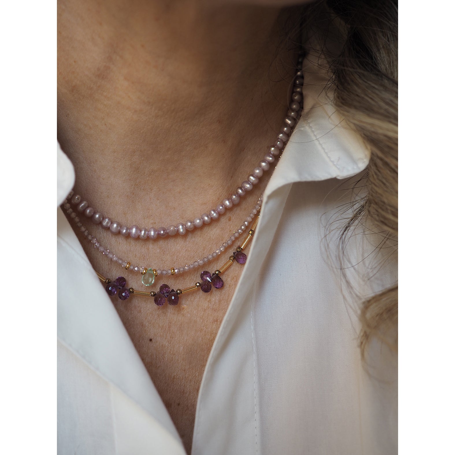Chocker Perla Malva