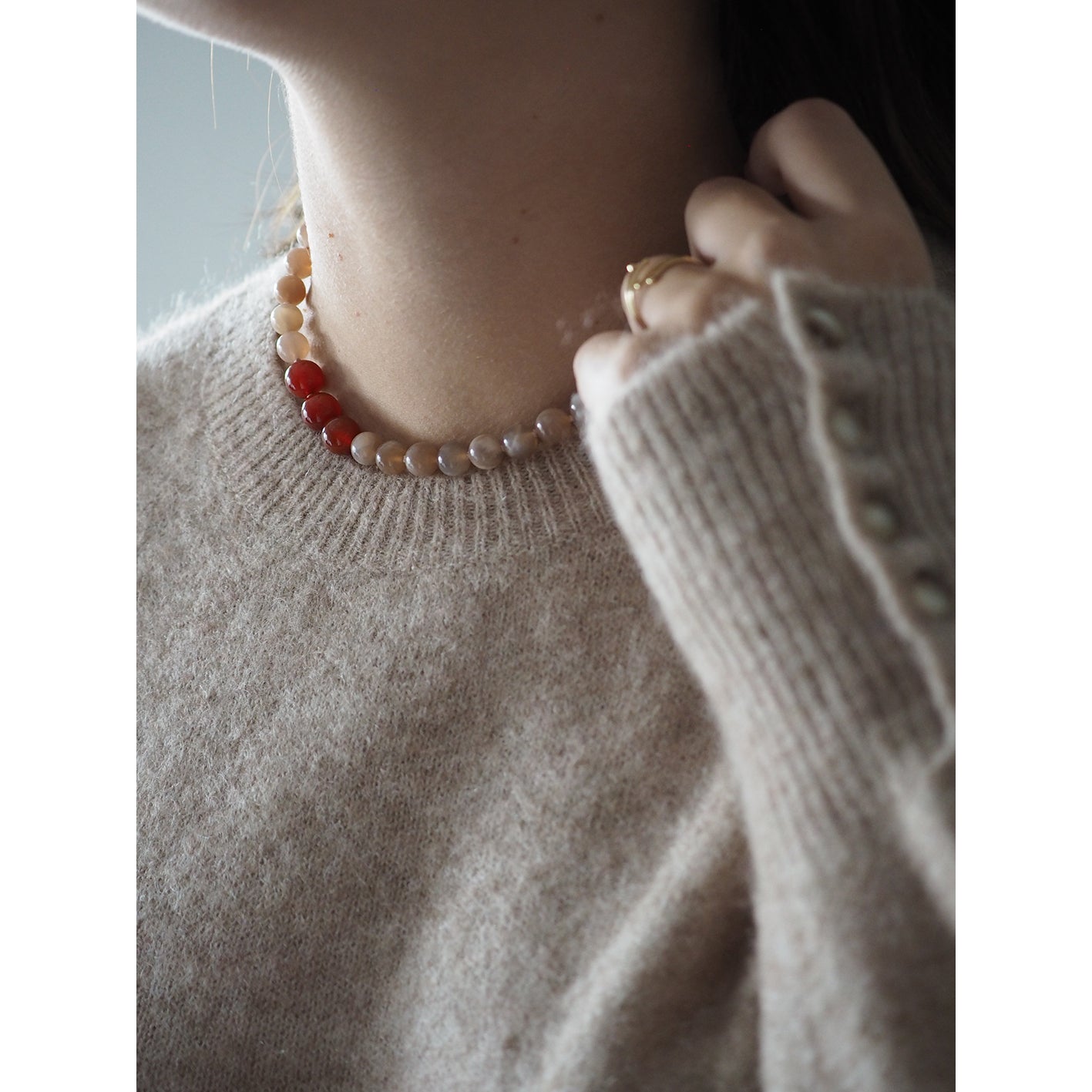 Collana Nodini Luna Rosa