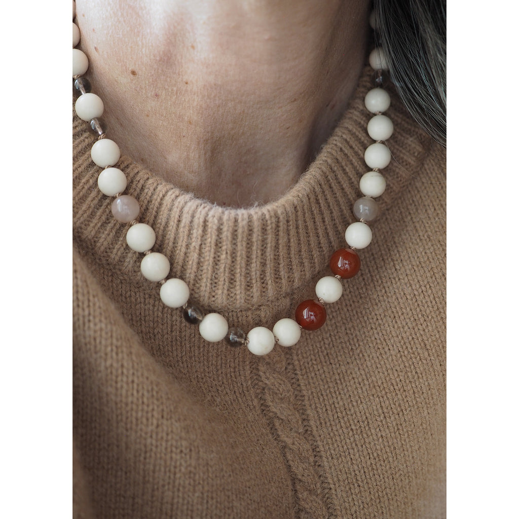 Collana Nodini Diaspro fossile