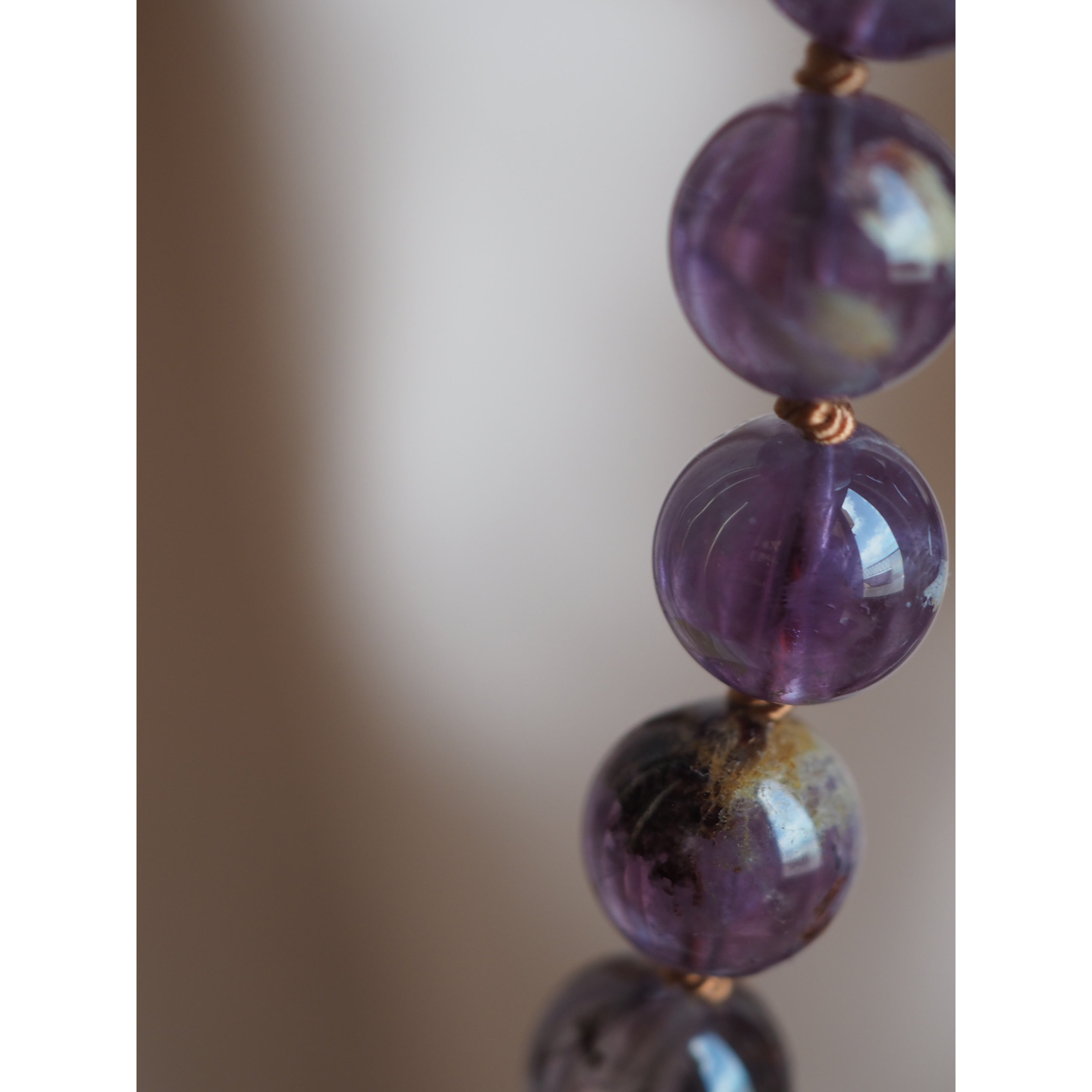 Collana Nodini Ametista Ematoide