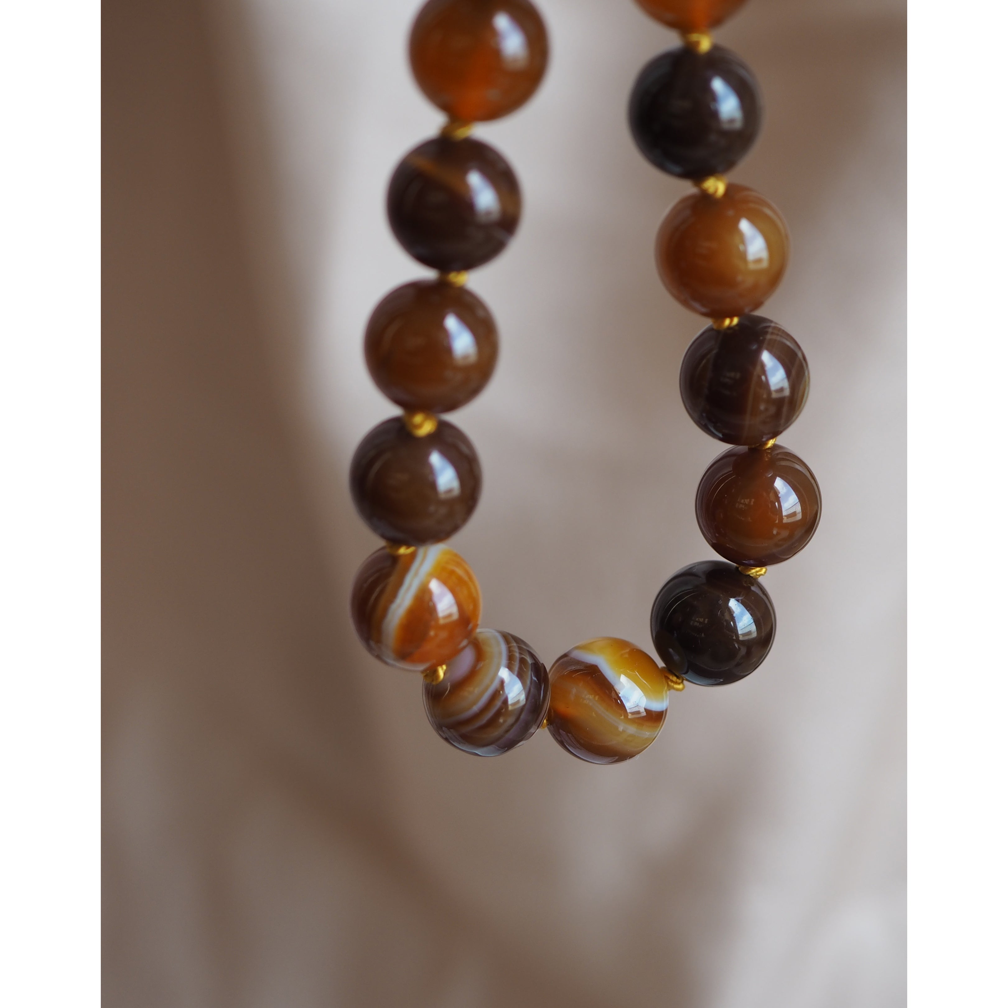 Collana Nodini Agata striata
