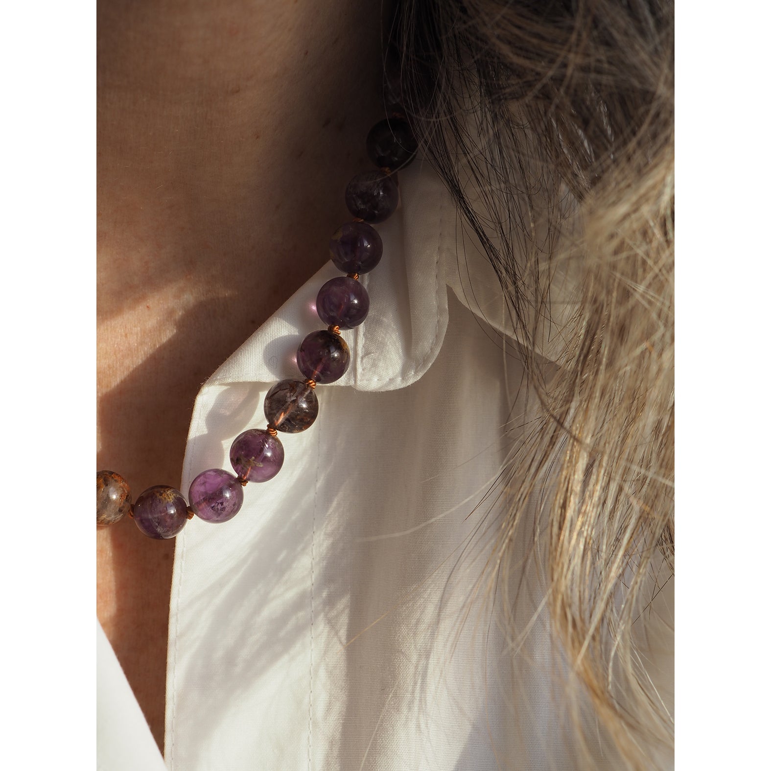 Collana Nodini Ametista Ematoide