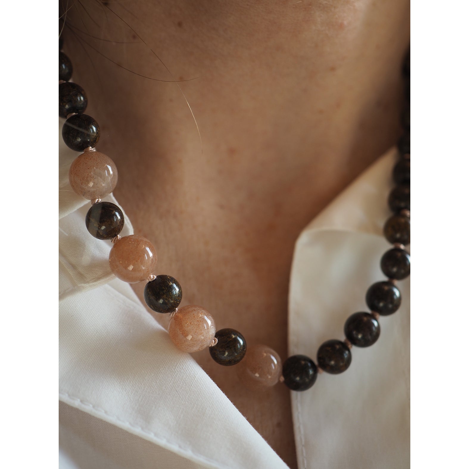 Collana Nodini Bronzite